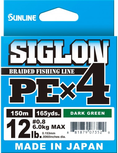 Sunline Siglon PE X4 150mt light green 16lb