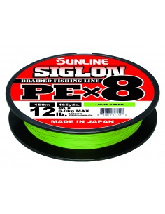 Sunline Siglon PE X8 150mt lime green 6lb