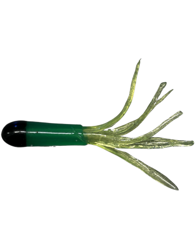 Gary Yamamoto Tube 1.75" Black Green Chart